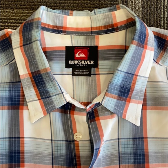 Quiksilver Other - Vintage Quicksilver L Large Estilo Cool plaid 😎🌴